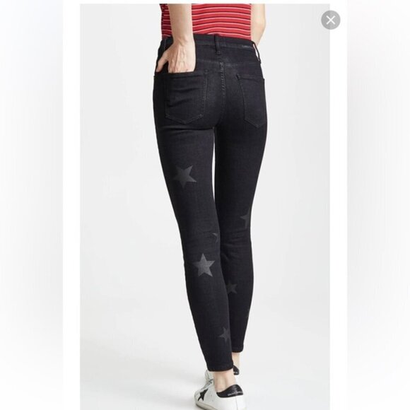 CURRENT/ELLIOTT High Waist Stiletto Vineland Star Black Skinny Jeans Size 28 - Picture 2 of 14